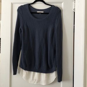 LOFT blue sweater shirt combo